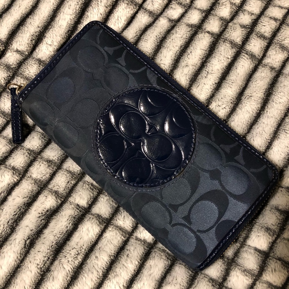 Navy Blue Coach Wallet